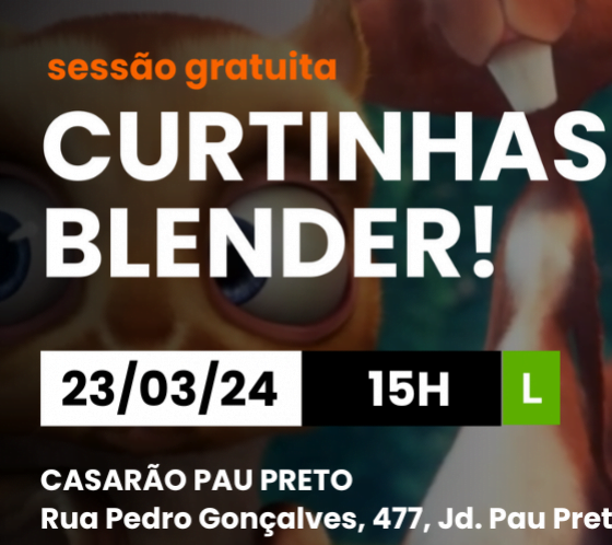 Animação Curtinhas Blender" - Uma Experiência Cinematográfica no Casarão Pau Preto"